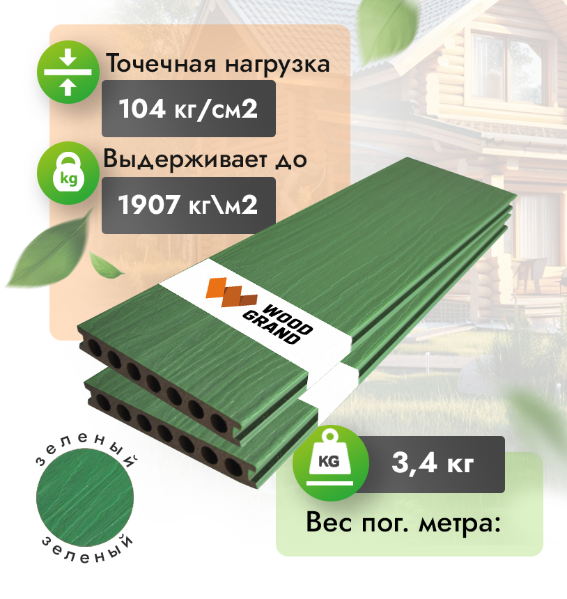 Коэкструзия террасная доска ДПК 150x22 мм 